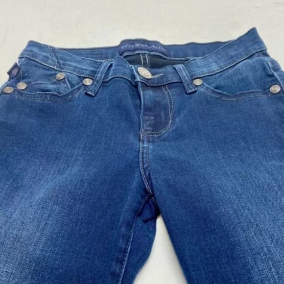 Rock & Republic Jeans Womens Size OM Skinny Fit Bling Back Pocket Dark Wash EUC - Picture 11 of 14